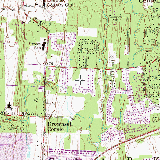 Topographic Map of Christie Airport (historical), NY