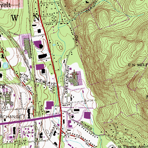 Topographic Map of Rockland County Fair Grounds (historical), NY