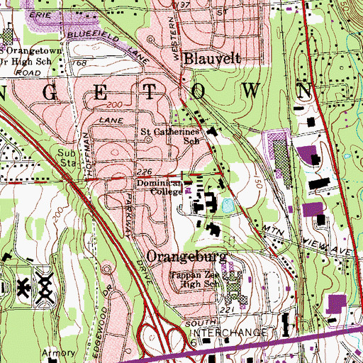 Topographic Map of Saint Dominic School (historical), NY