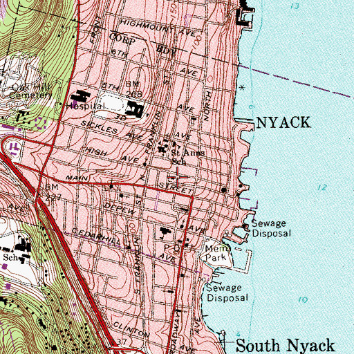 Topographic Map of Elmwood Playhouse, NY