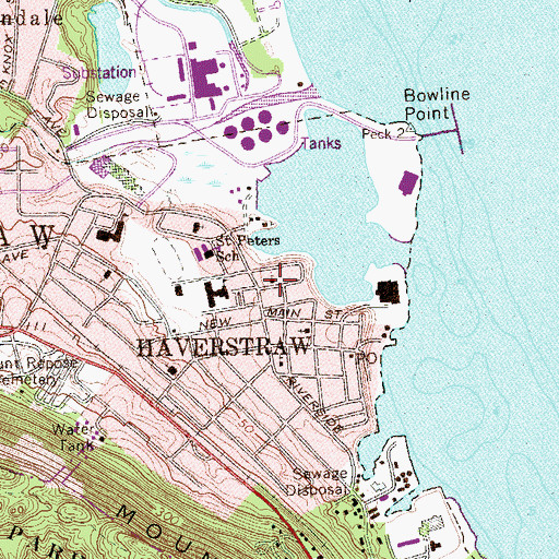 Topographic Map of Calvary Baptist Church, NY