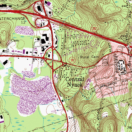 Topographic Map of Saint Thomas Lutheran Church, NY