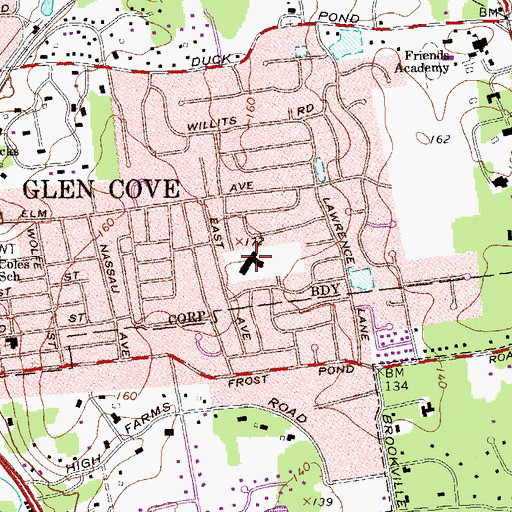 Topographic Map of Connolly School, NY