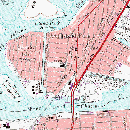 Topographic Map of Francis X Hegarity Elementary School, NY