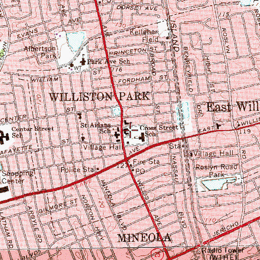 Topographic Map of Saint Aidan School - East Campus, NY