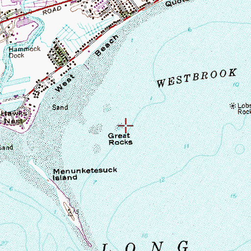 Topographic Map of Great Rocks, CT