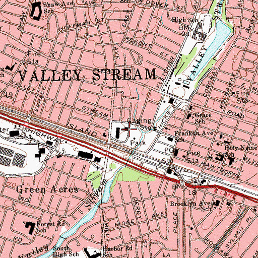 Topographic Map of Henry Waldinger Memorial Library, NY