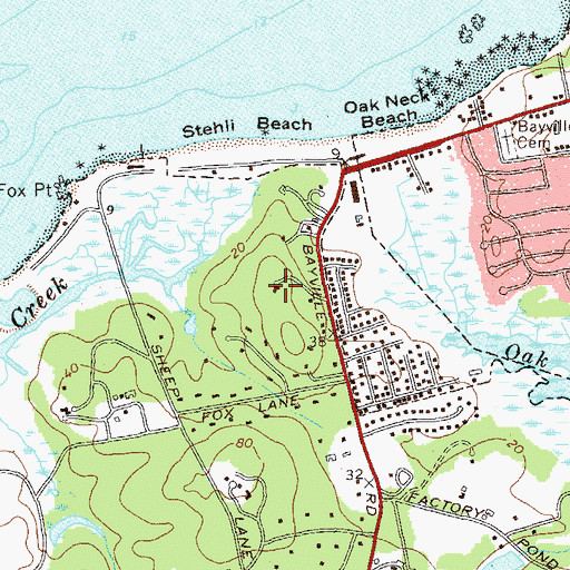 Topographic Map of Gebbs Estate, NY