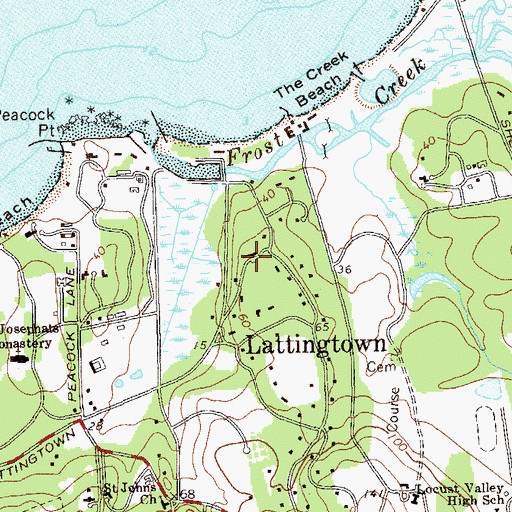 Topographic Map of Guther Estate, NY