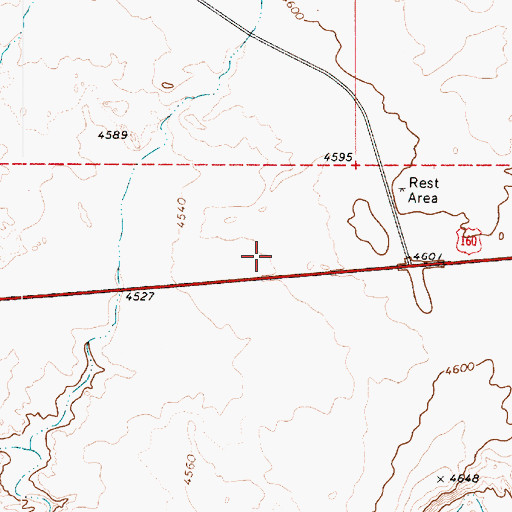 Topographic Map of Dinosaur Tracks, AZ