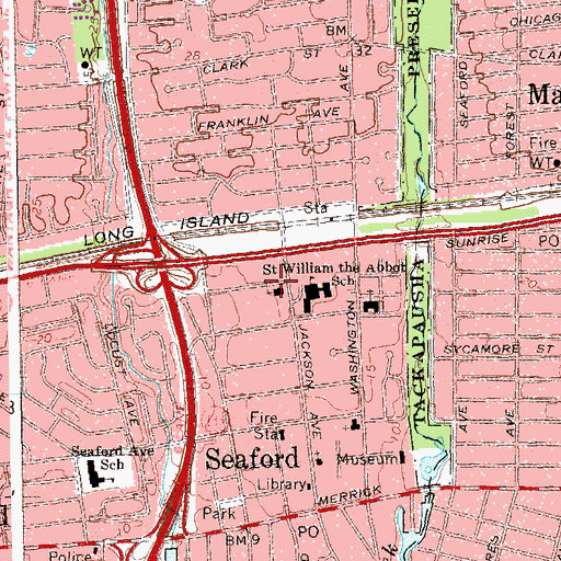 Topographic Map of Saint William The Abbot Church, NY