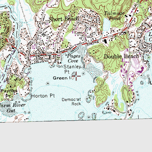 Topographic Map of Green Island, CT