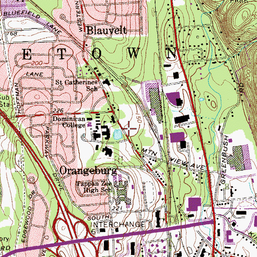 Topographic Map of Hennessy Center, NY