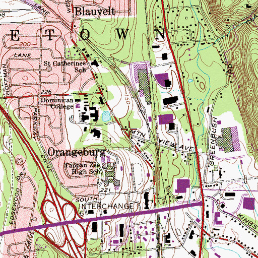 Topographic Map of Hertel Hall, NY