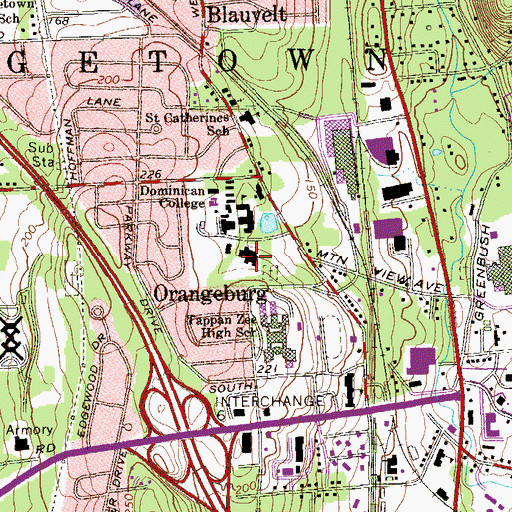 Topographic Map of Rosary Hall, NY