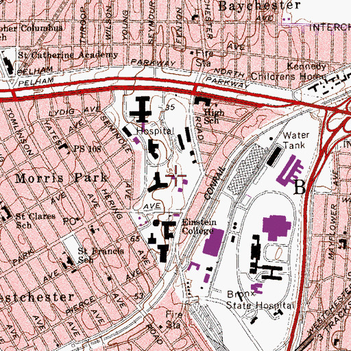 Topographic Map of Falk Recreation Center, NY