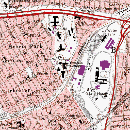 Topographic Map of Chanin Institute for Cancer Research, NY