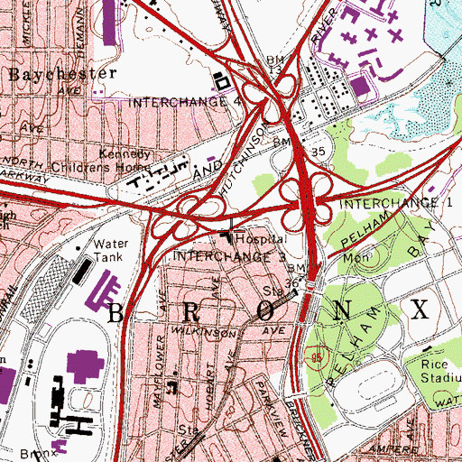 Topographic Map of Our Lady of Mercy D'Urso Pavilion, NY