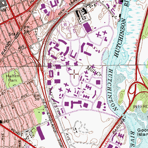 Topographic Map of Co-Op City, NY