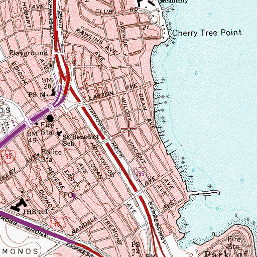 Topographic Map of Eastchester Bay, NY
