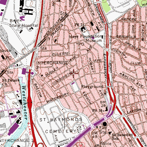 Topographic Map of Middletown, NY