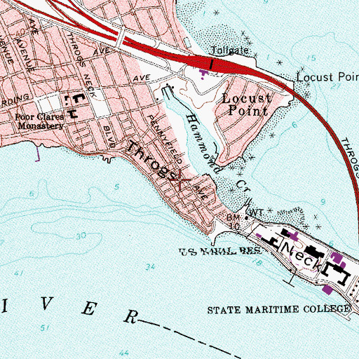 Topographic Map of Silver Beach, NY