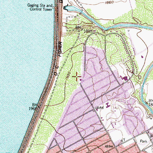 Topographic Map of Church of Pentecost, TX