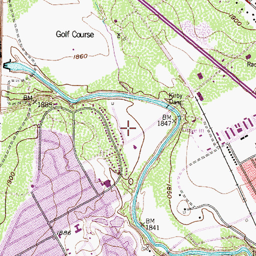 Topographic Map of First Assembly of God Church, TX