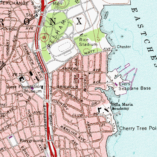 Topographic Map of Spencer Estates, NY