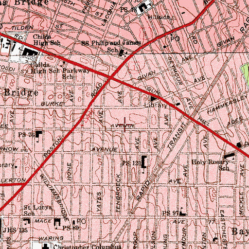 Topographic Map of Eastchester Playground, NY