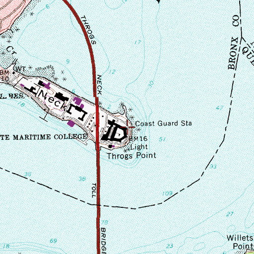 Topographic Map of Maritime Industry Museum, NY