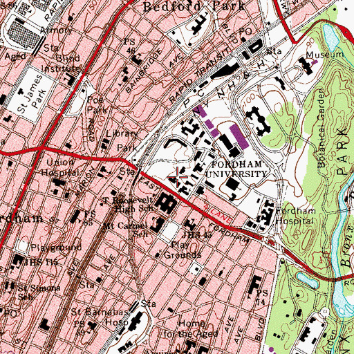 Topographic Map of Larkin Hall, NY