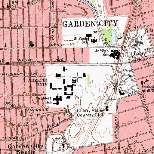 Topographic Map of Hagedorn Hall of Enterprise, NY