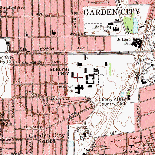 Topographic Map of Linen Hall, NY