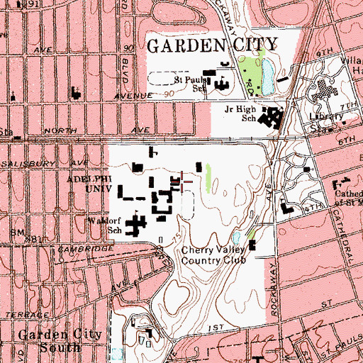 Topographic Map of Olmsted Theatre, NY