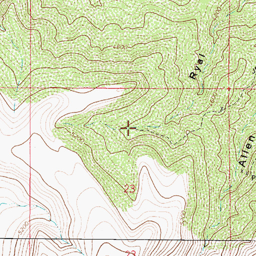 Topographic Map of Ryal Water, AZ