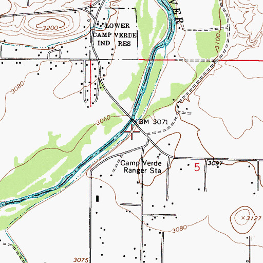 Topographic Map of White Bridge Picnic Area, AZ