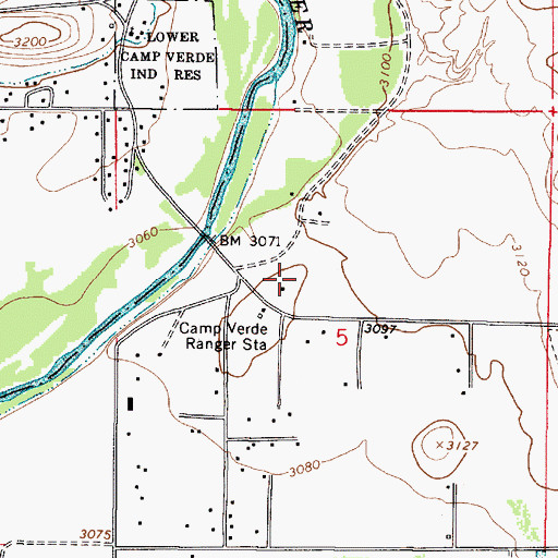 Topographic Map of Verde Ranger District Office, AZ