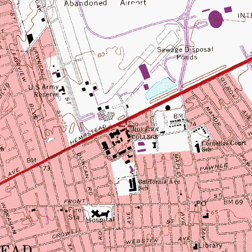 Topographic Map of Heger Hall, NY