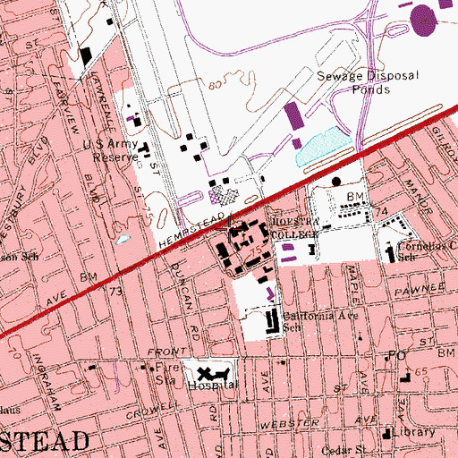 Topographic Map of Houser Hall, NY