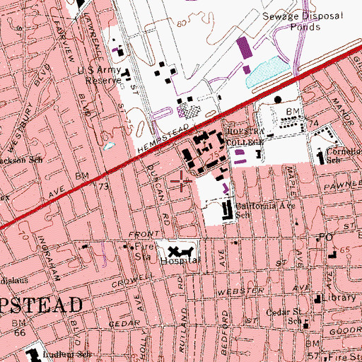 Topographic Map of Jane Street House, NY