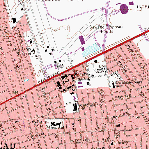 Topographic Map of Mason Hall, NY