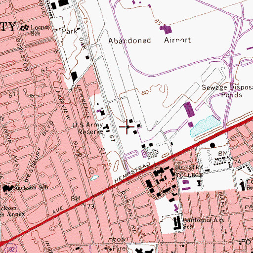 Topographic Map of Vander Poel Hall, NY
