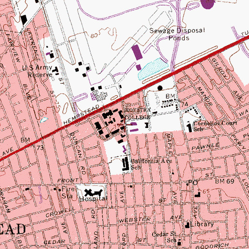 Topographic Map of Weller Hall, NY