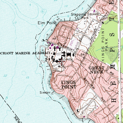 Topographic Map of Cleveland Hall, NY