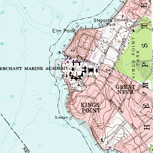 Topographic Map of Delano Hall, NY