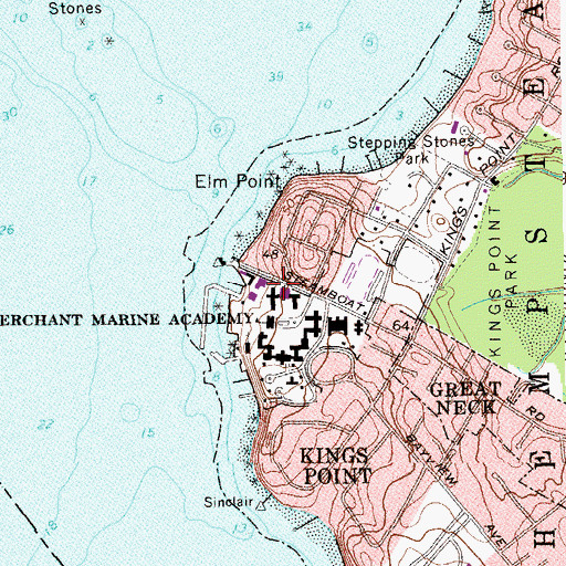 Topographic Map of Fulton Hall, NY