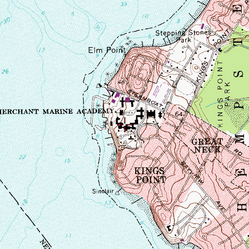 Topographic Map of Murphy Hall, NY