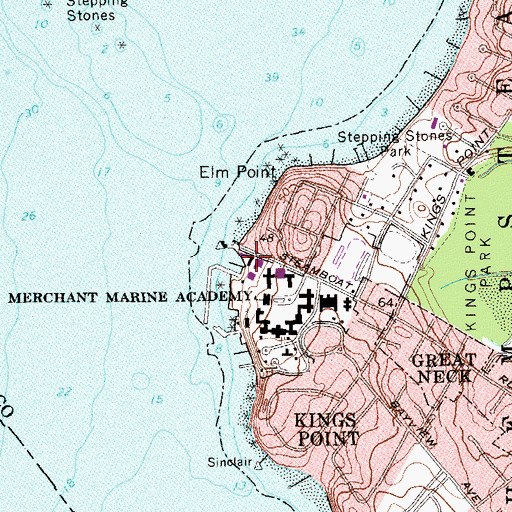 Topographic Map of Samuels Hall, NY