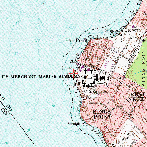 Topographic Map of Hague Basin, NY